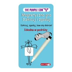 Idealne W Podróży|6 Lat+ | The Purple Cow Podróżna gra magnetyczna - Szkicuj i Zgaduj