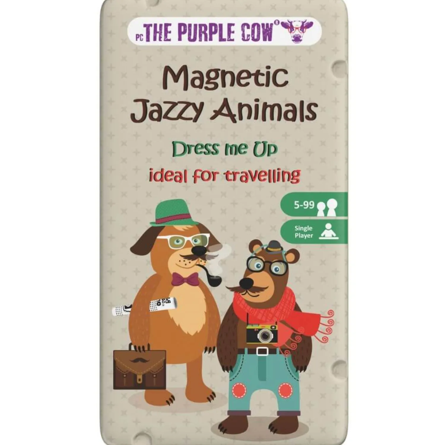 Idealne W Podróży|8 Lat+ | The Purple Cow Podróżna gra magnetyczna - Ubieranki Misie