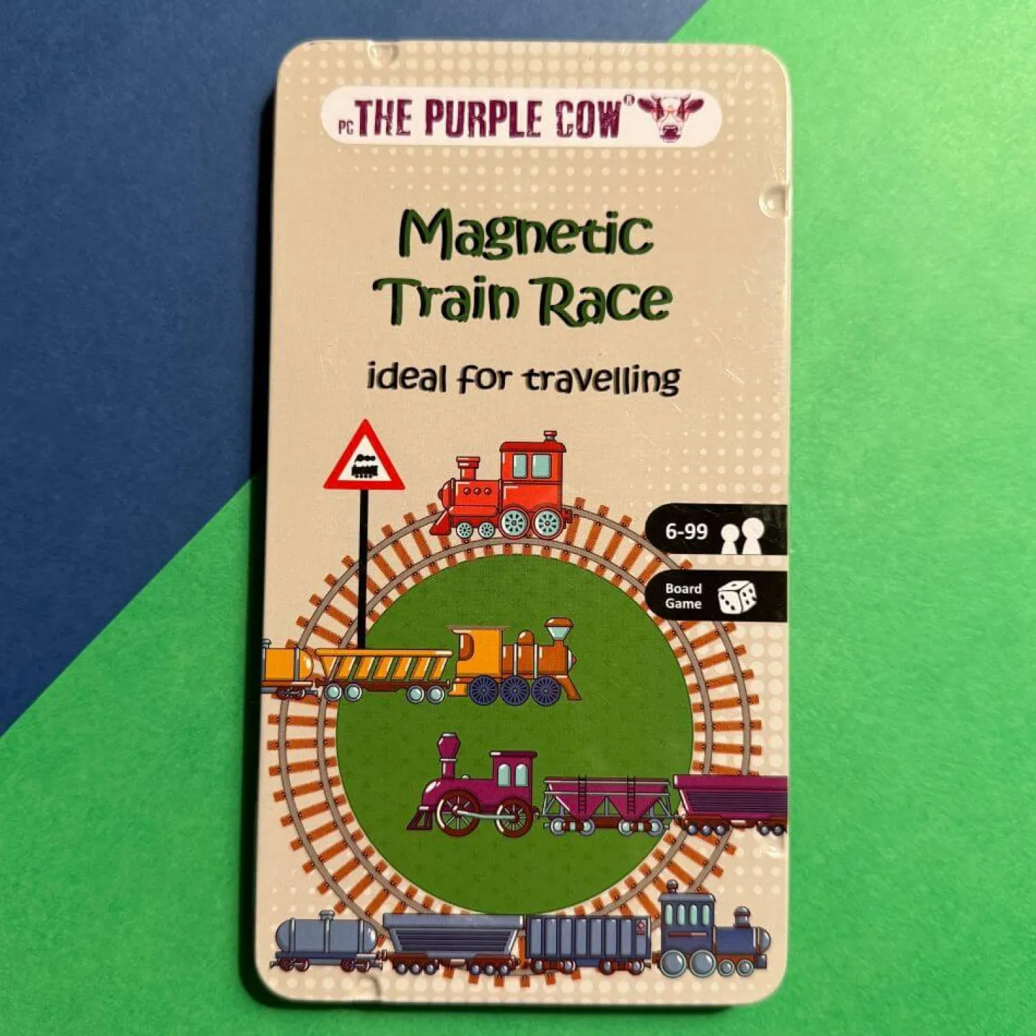 Idealne W Podróży|8 Lat+ | The Purple Cow Podróżna gra magnetyczna - Wyścig pociągów