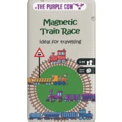Idealne W Podróży|8 Lat+ | The Purple Cow Podróżna gra magnetyczna - Wyścig pociągów