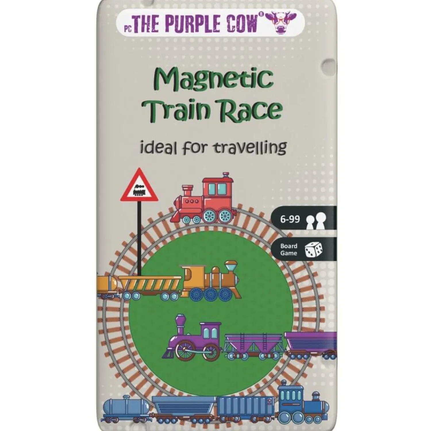 Idealne W Podróży|8 Lat+ | The Purple Cow Podróżna gra magnetyczna - Wyścig pociągów