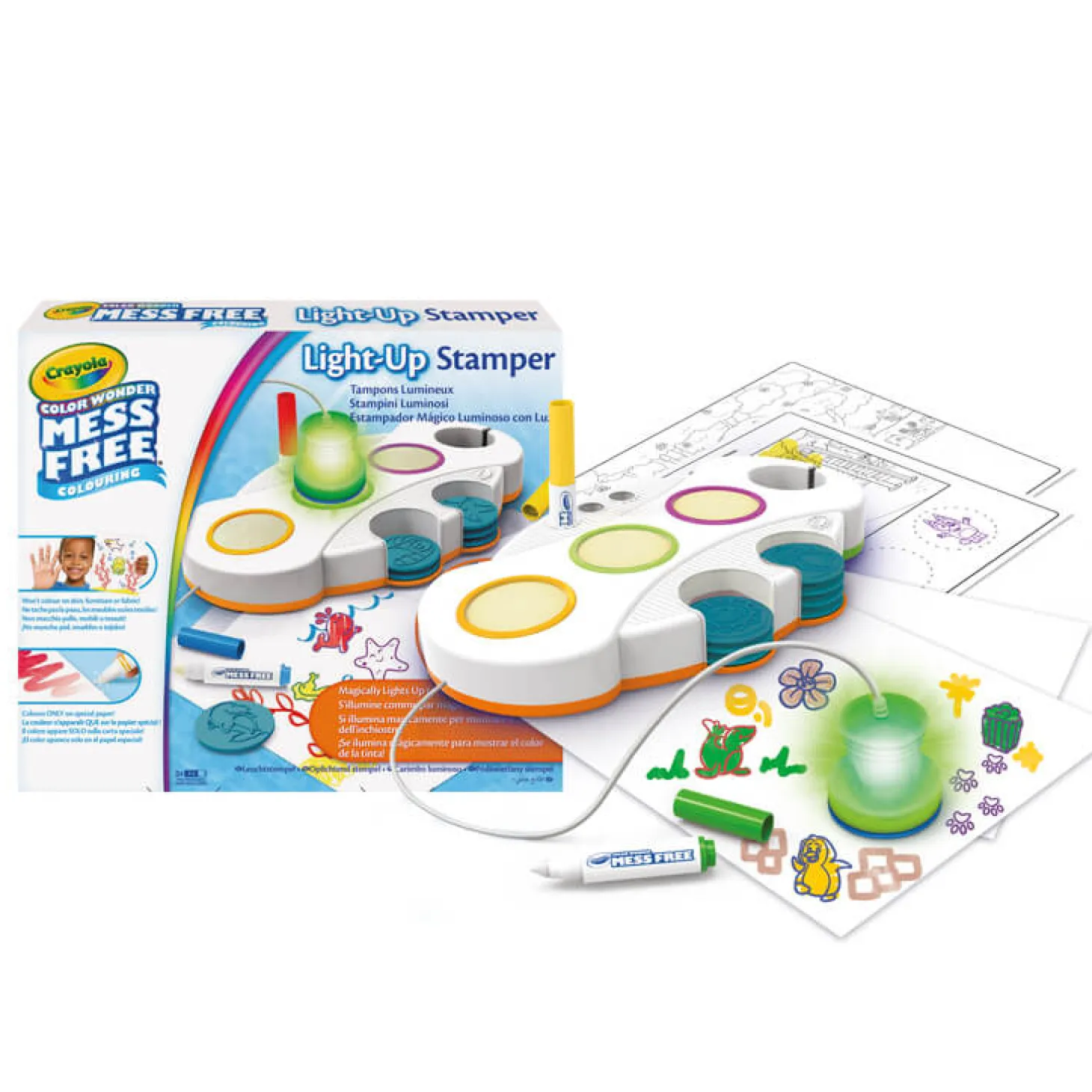 Podświetlane stemple dla dzieci niebrudzące Color Wonder Mess Free 3+