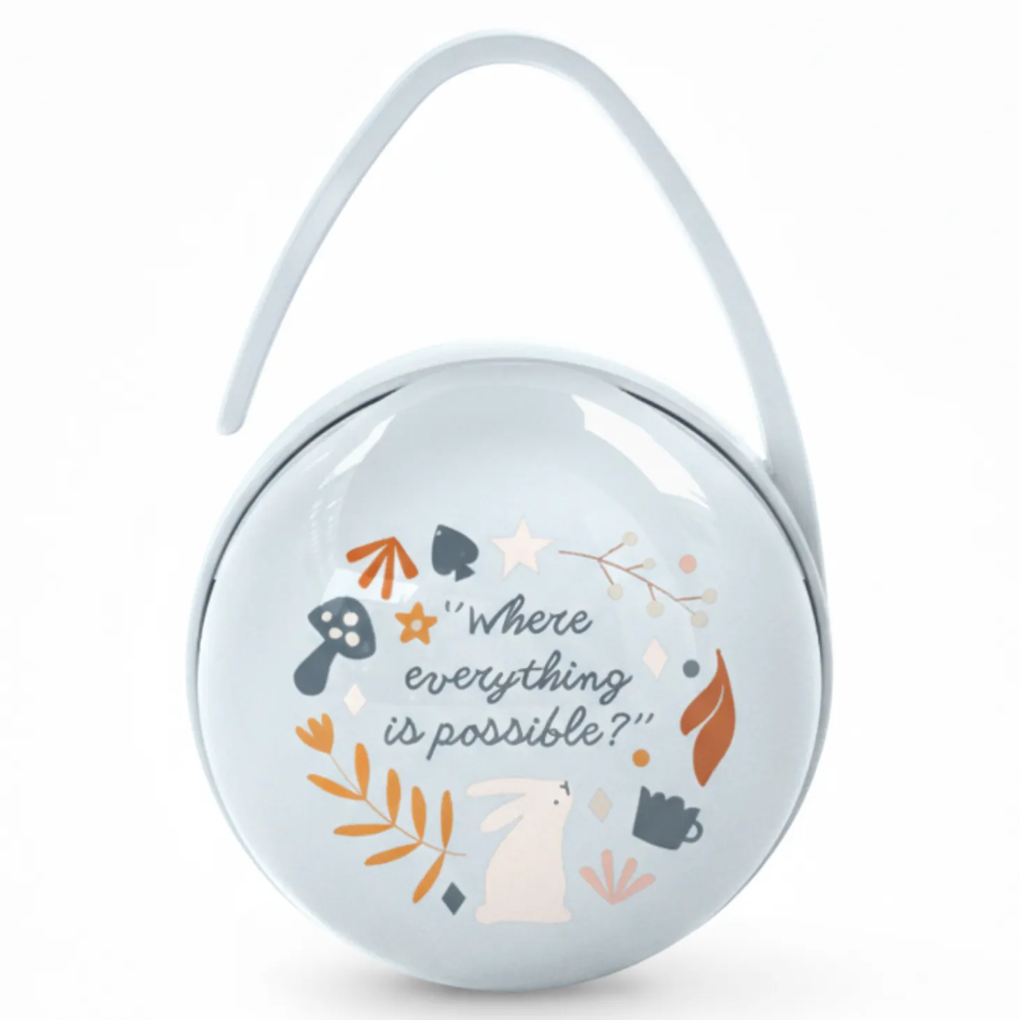 Podwójne etui na smoczki Wonderland - niebieskie