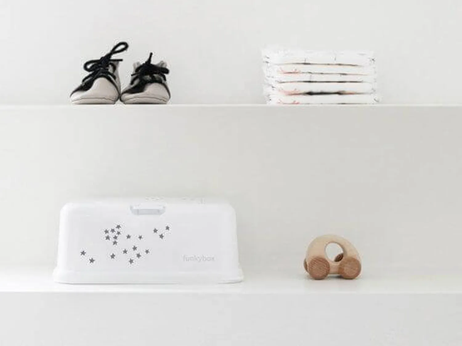 Mokre Chusteczki|Pojemniki Na Chusteczki | Funkybox Pojemnik na Chusteczki, White little stars