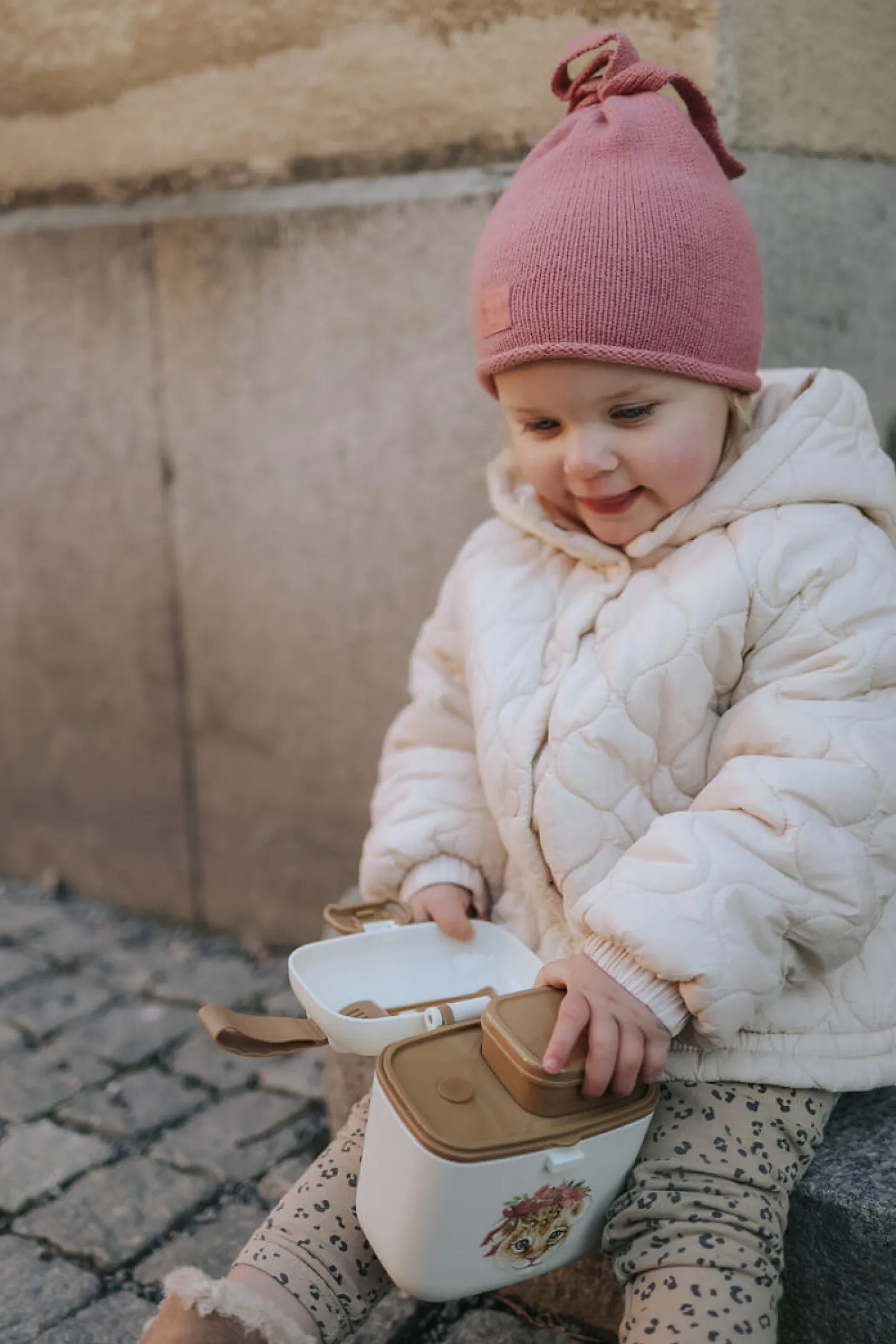 Lunchboxy|Przechowywanie Jedzenia | Elodie Details Pojemnik na drugie śniadanie i przekąski - Rosy Bow Leo