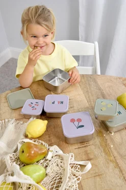Pojemnik na przekąski snackbox ze stali nierdzewnej 3 szt. Happy Fruits Lemon