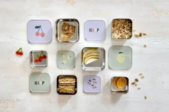 Pojemnik na przekąski snackbox ze stali nierdzewnej 3 szt. Happy Fruits Lemon
