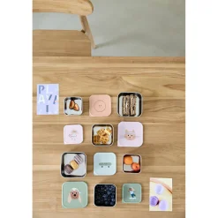 Lunchboxy|Przechowywanie Jedzenia | Lassig Pojemnik na przekąski snackbox ze stali nierdzewnej 3 szt. Tiny Team Kotek