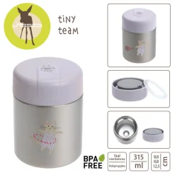 Lunchboxy|Przechowywanie Jedzenia | Lassig Pojemnik - termos obiadowy 315 ml Tiny Team Kotek