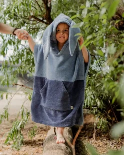 Ręczniki I Myjki | Patulove Ponczo kąpielowe Surf BUNNY - blue