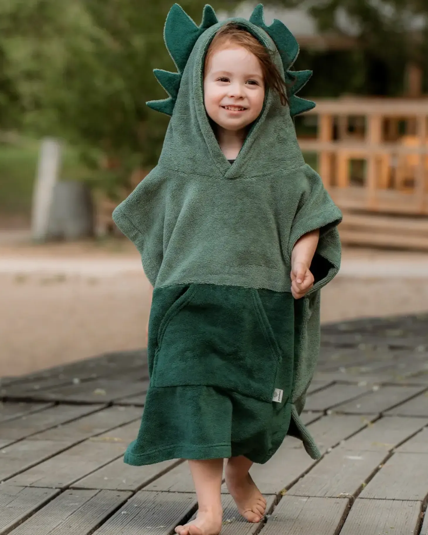 Ponczo kąpielowe Surf DRAGON - green