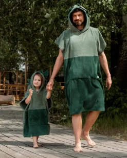 Ponczo kąpielowe Surf DRAGON - green