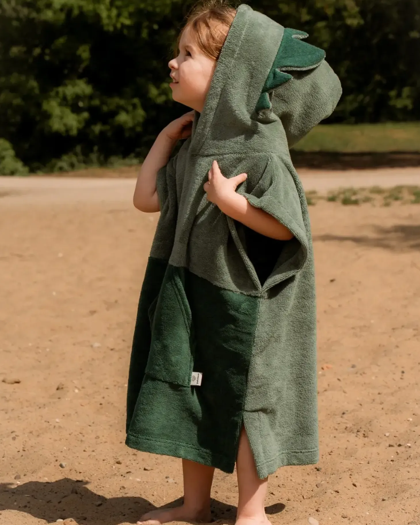 Ponczo kąpielowe Surf DRAGON - green