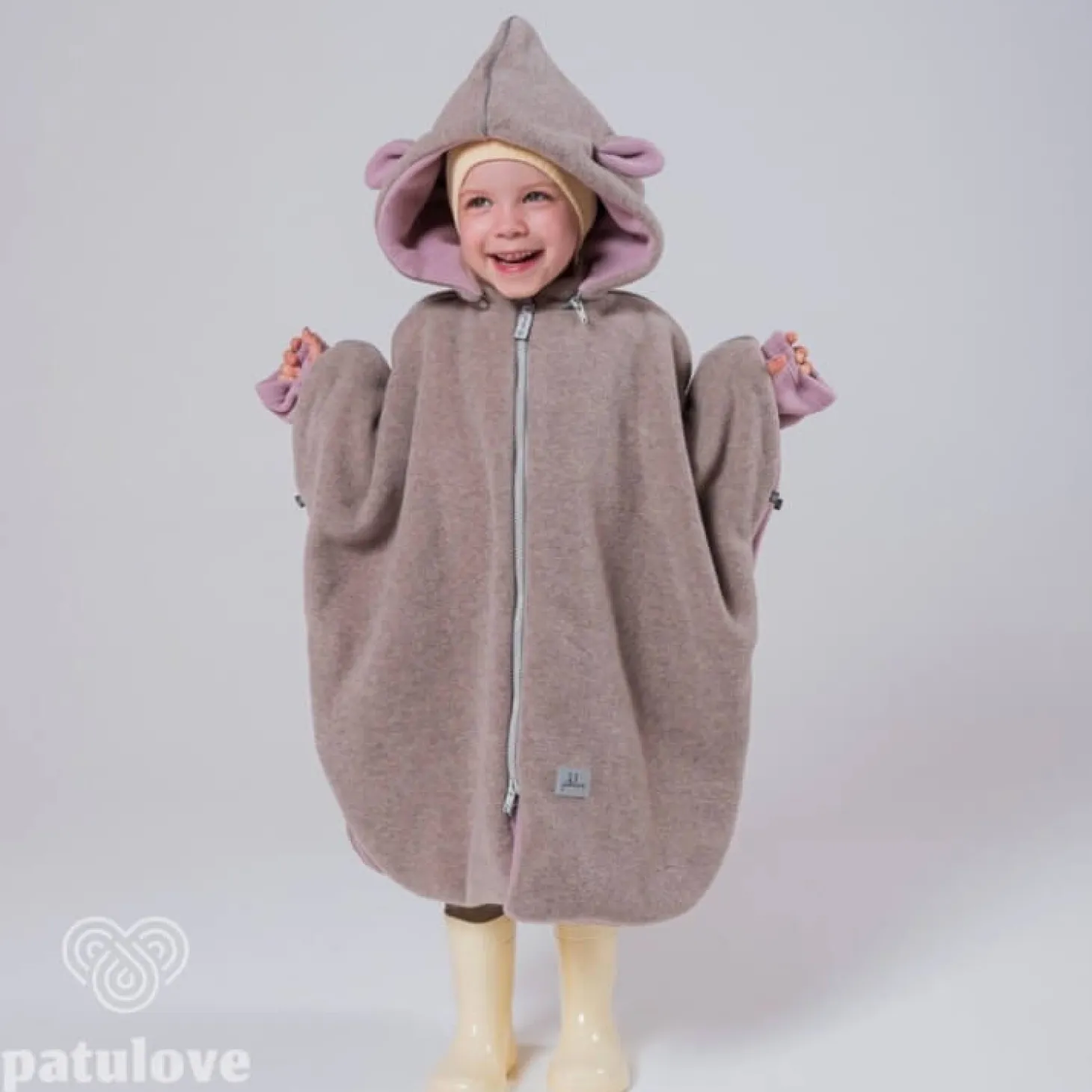 Ponczo samochodowe LAMB POWDER PINK