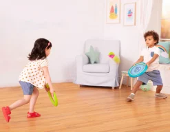 8 Lat+|Aktywizujące | B.Toys Poppin’ Paddles – gra zręcznościowa – sprężyste dyski z kudłatymi piłeczkami