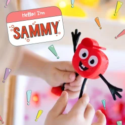 Zabawki Do Kąpieli|8 Lat+ | Glo Pals Postać do kąpieli Sammy - zestaw z dwiema kostkami sensorycznymi świecącymi w wodzie