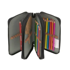 Potrójny piórnik – etui z wyposażeniem Unique, black