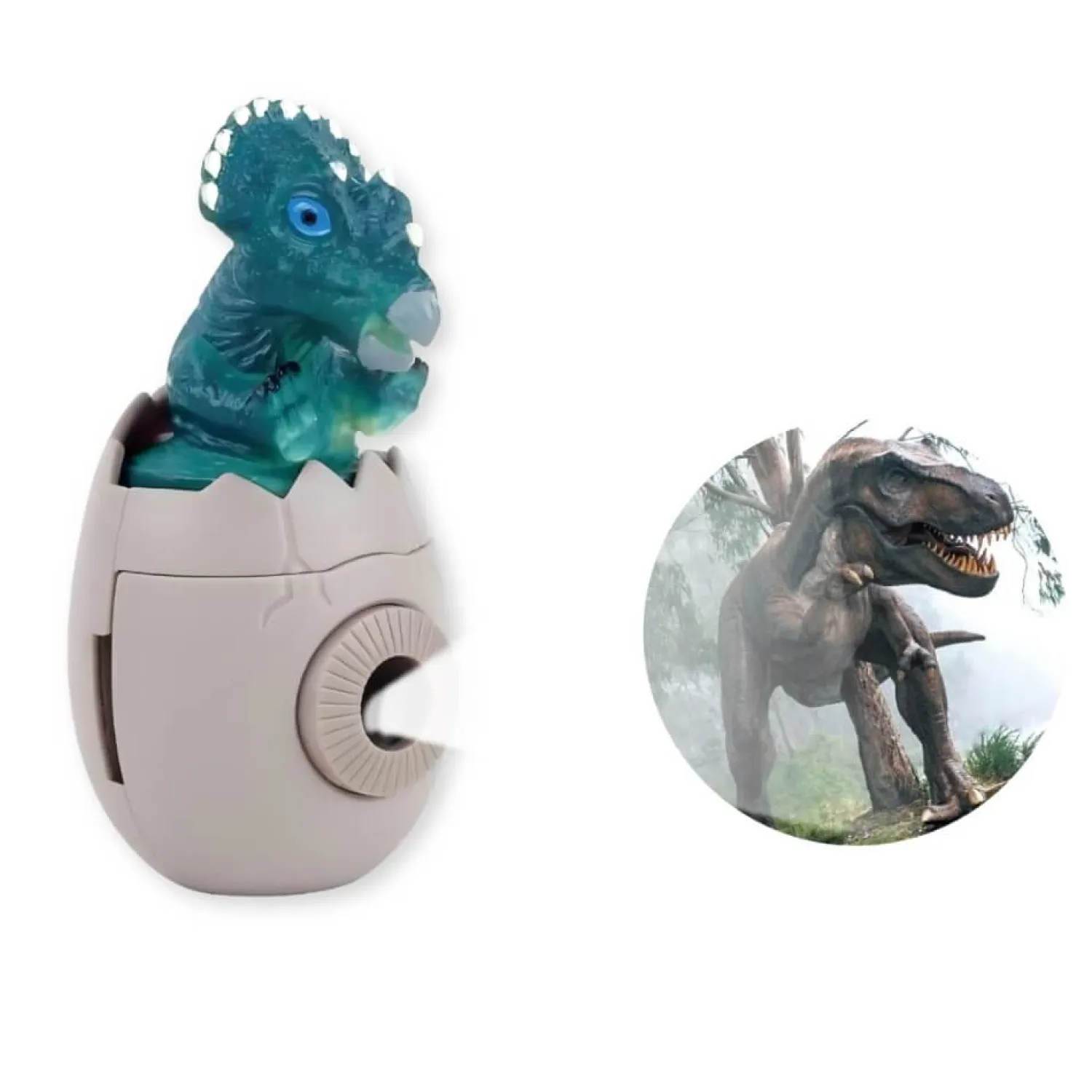 6 Lat+|3 Lata + | Apli Kids Projektor z wymiennymi dyskami - Dinozaur Triceratops