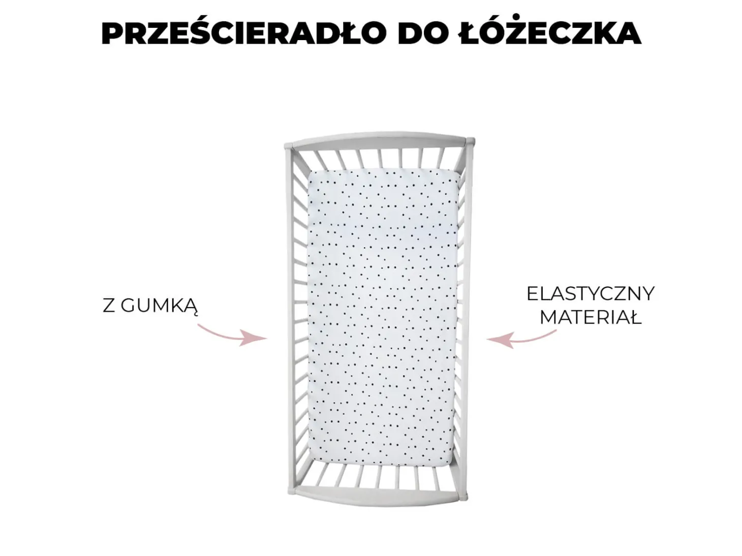 Prześcieradło do łóżeczka We care Bloom