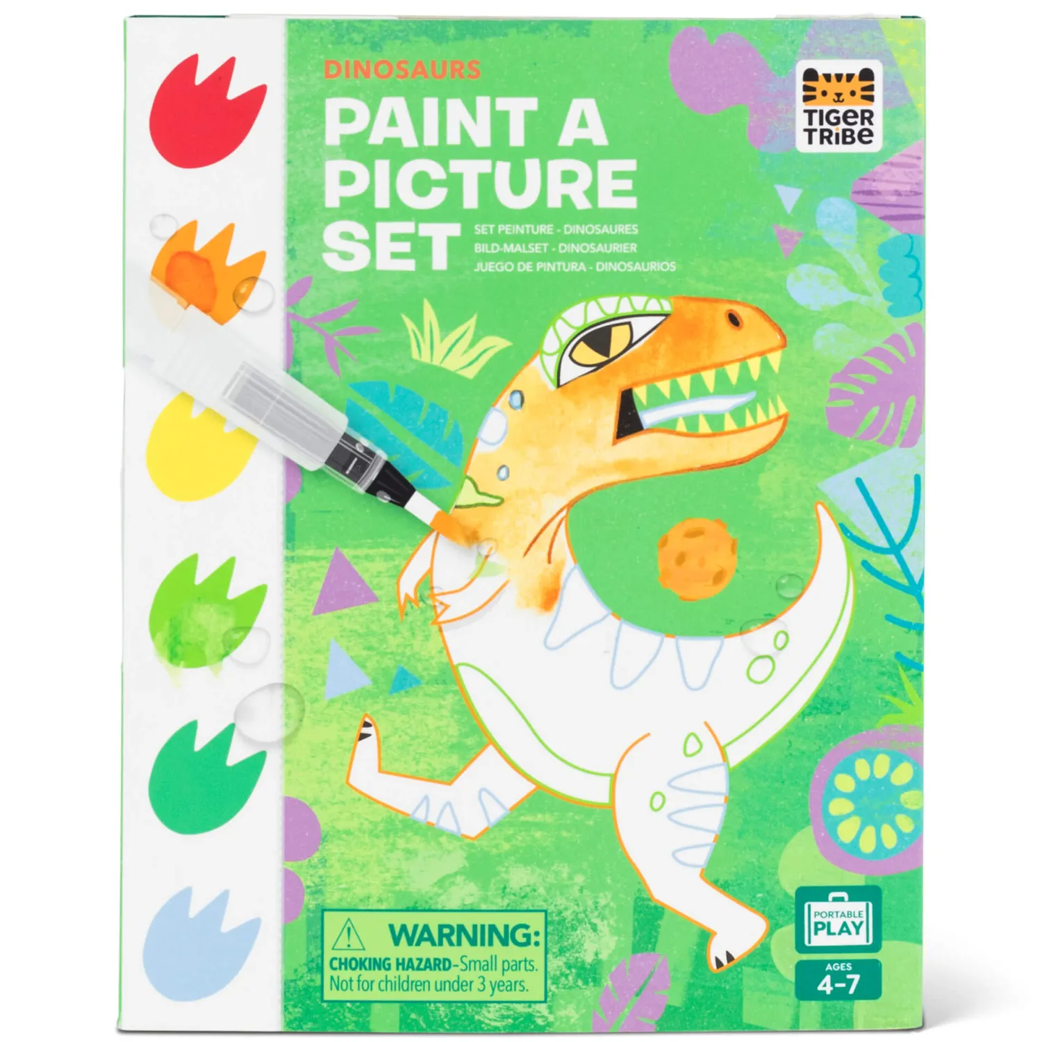 Idealne W Podróży|6 Lat+ | Tiger Tribe Przenośne kolorowanki wodne – Dinozaury