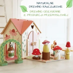 6 Lat+|3 Lata + | Tender Leaf Toys Przenośny, leśny domek z wyposażeniem i laleczkami