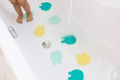 Zabawki Do Kąpieli|Akcesoria Łazienkowe | QUUT Przyssawki antypoślizgowe do wanny meduzy Grippi Jellyfish - Minty yellow
