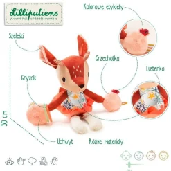 12M+|Sensoryczne | Lilliputiens Przytulanka aktywizująca wielofunkcyjna Sarenka Stella 9 m+