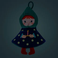 2 Lata +|Świąteczne | Lilliputiens Przytulanka bombka dwustronna elf - choinka niebieska