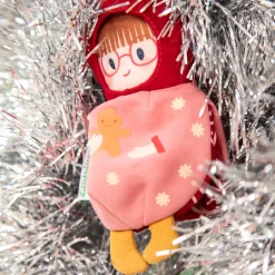 Przytulanka bombka dwustronna elf - bombka różowa