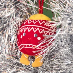 Przytulanka bombka dwustronna elf - bombka różowa