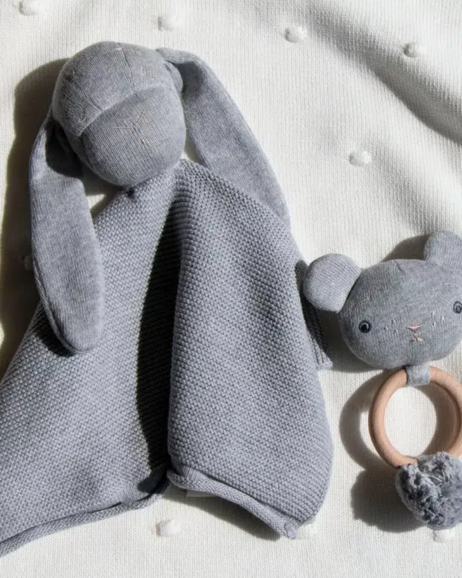 Kocyki Doudou|Kocyki Doudou | Effiki Przytulanka Doudou z bawełny organicznej - Szarość