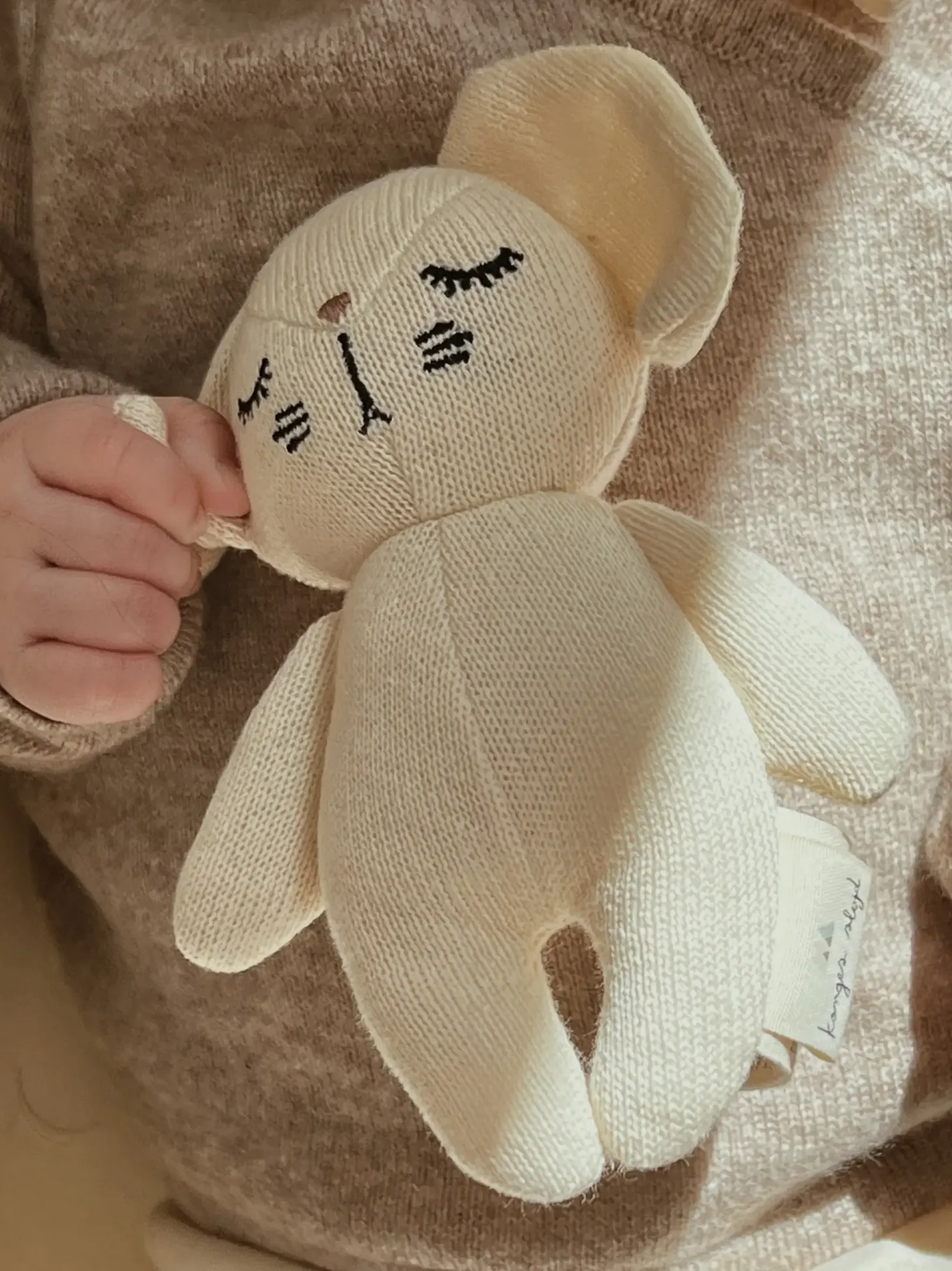 Przytulanka sensoryczna Mini Króliczek - off white