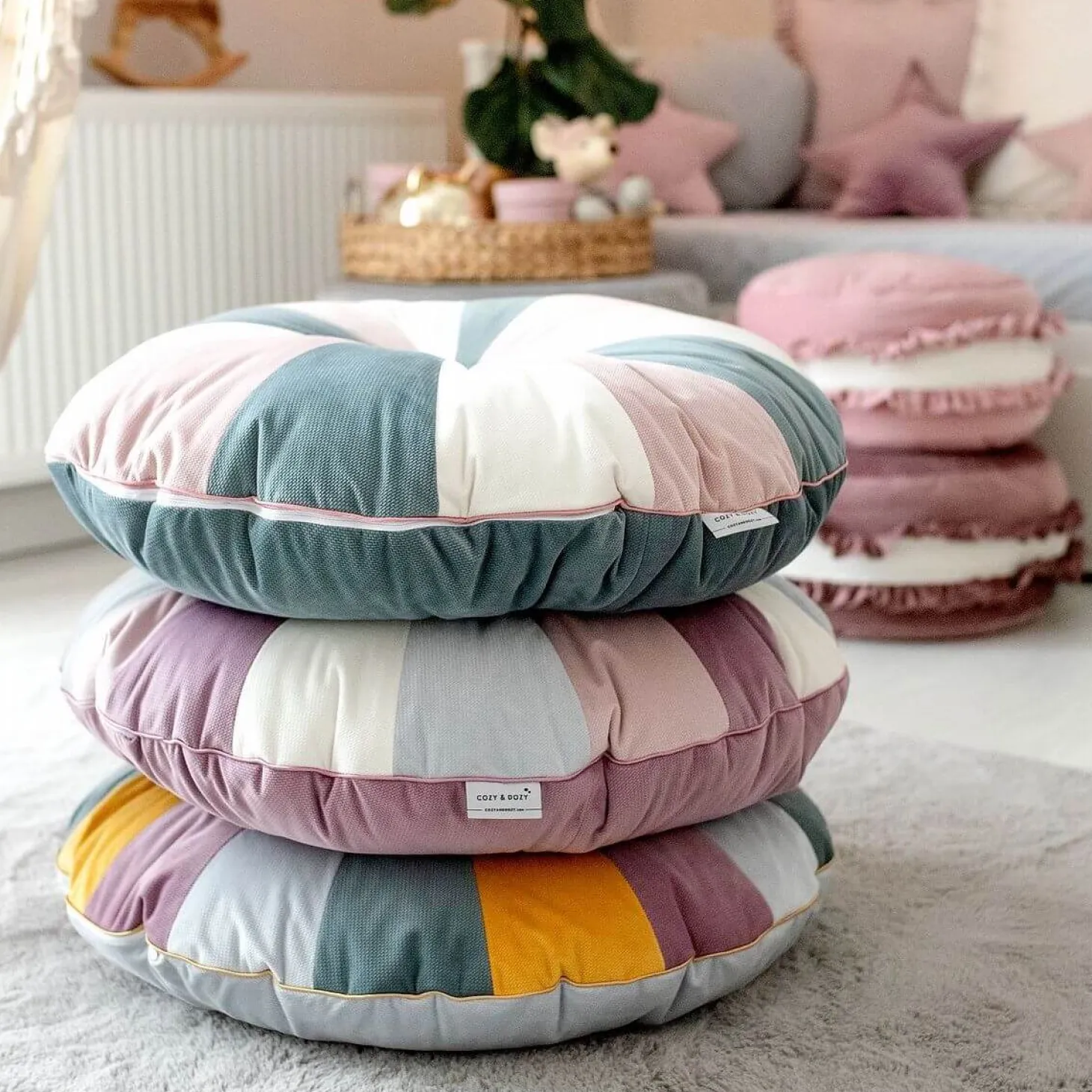 Pufa dla dzieci Rainbow Velvet