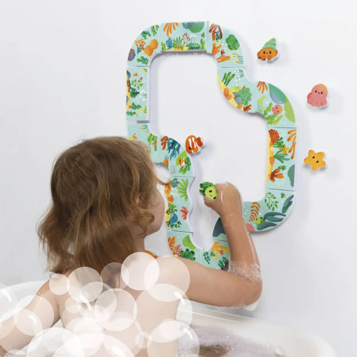 Zabawki Do Kąpieli|Do Kąpieli | Janod Puzzle do kąpieli Tor ze zwierzątkami 18m+