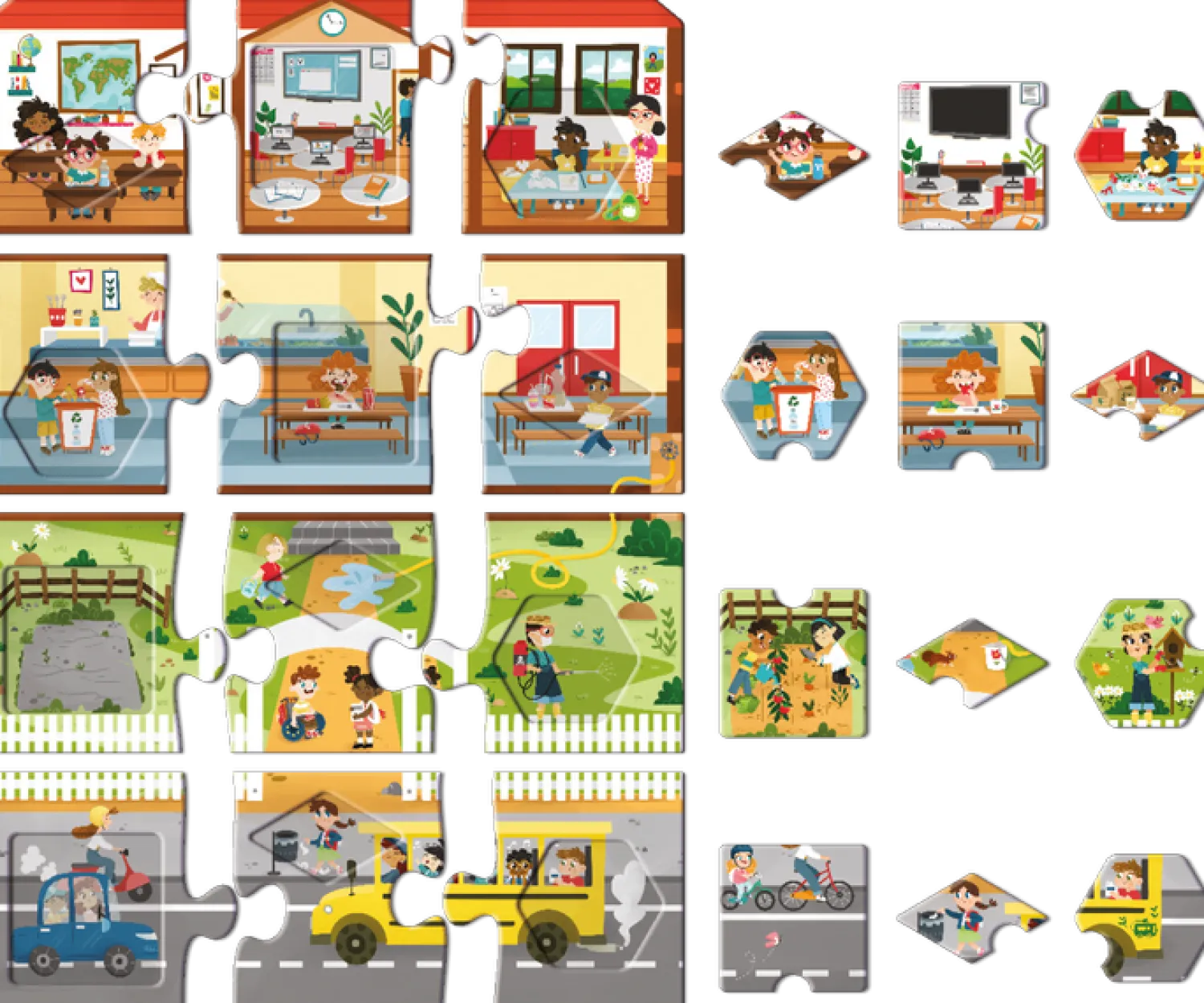 2 Lata +|Edukacyjne | Adventerra Games Puzzle edukacyjne dla dzieci My Eco School