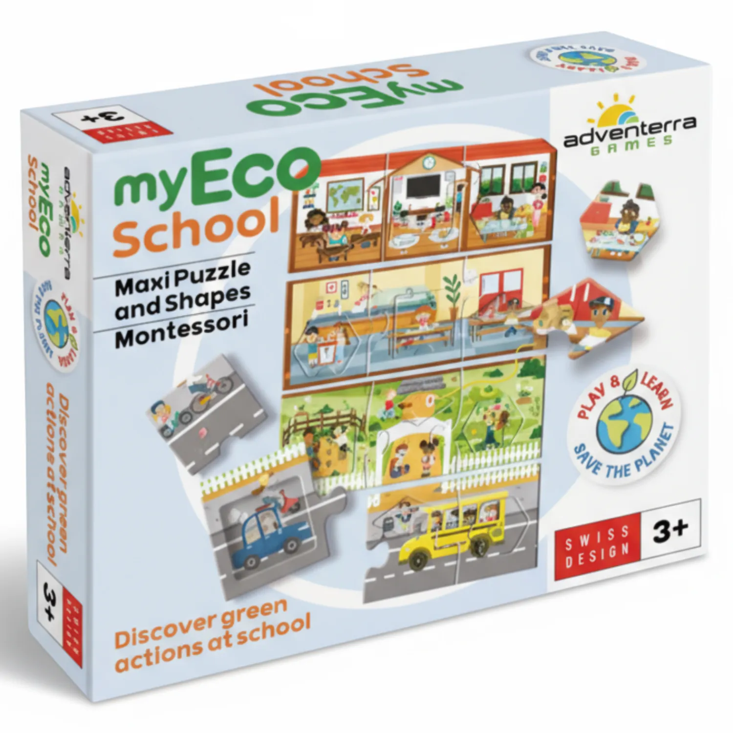 2 Lata +|Edukacyjne | Adventerra Games Puzzle edukacyjne dla dzieci My Eco School