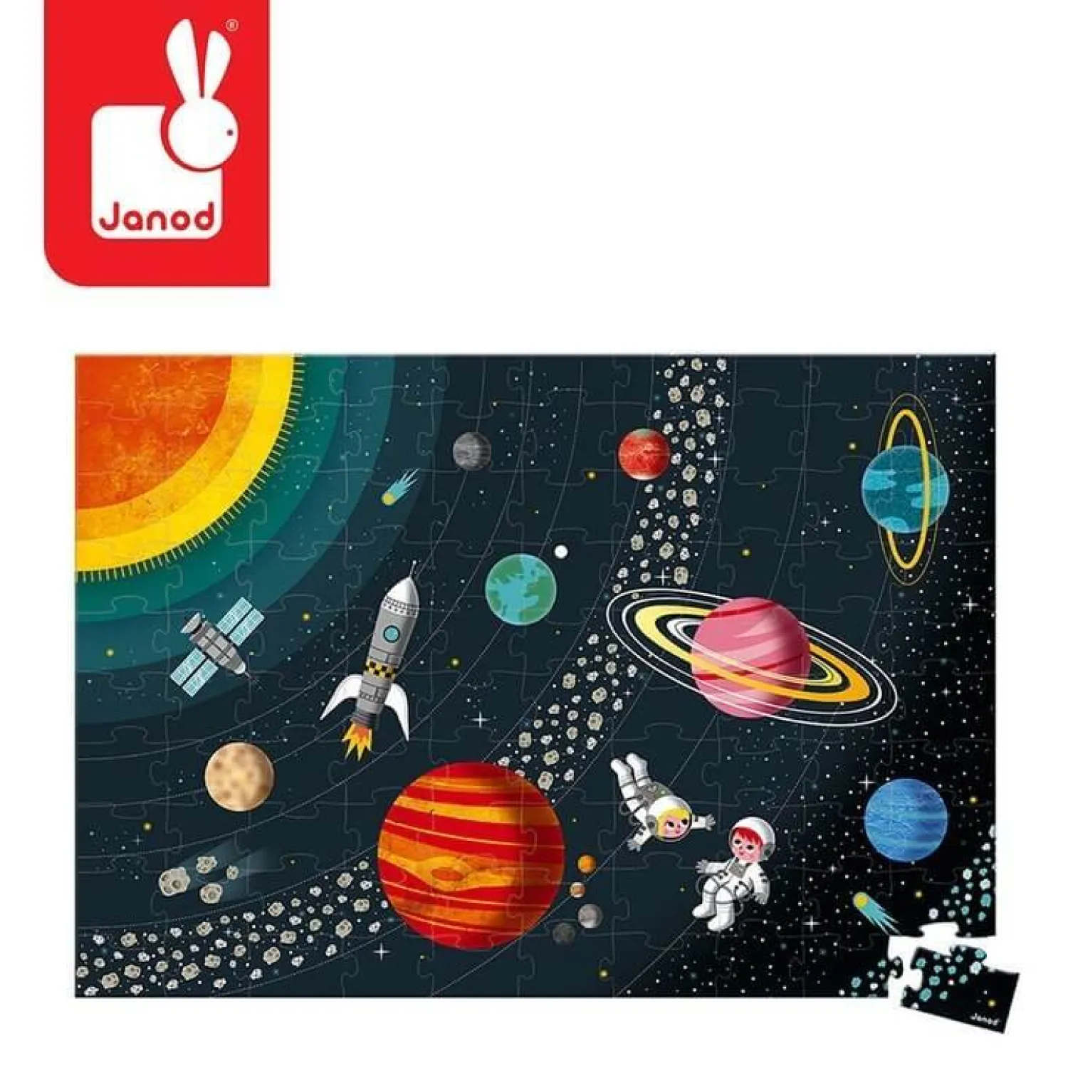 Puzzle | Janod Puzzle edukacyjne Układ słoneczny 100 elementów 5+