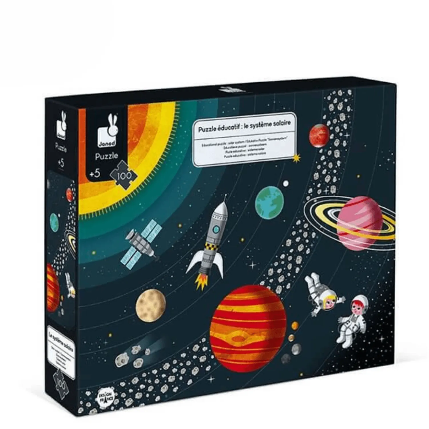 Puzzle | Janod Puzzle edukacyjne Układ słoneczny 100 elementów 5+