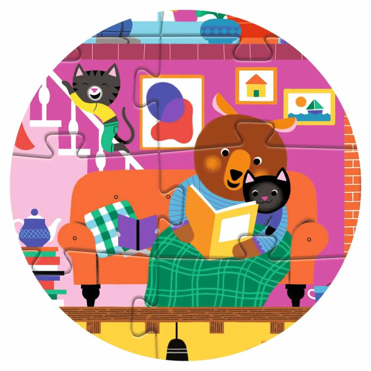 4 Lata +|Puzzle | Djeco Puzzle gigant DOMEK MAŁYCH PRZYJACIÓŁ
