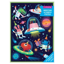 Puzzle | Mudpuppy Puzzle-kartka z życzeniami Kosmos 12el. 3+