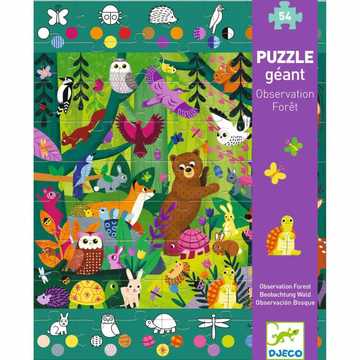 6 Lat+|Puzzle | Djeco Puzzle kartonowe gigant LAS