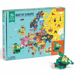 Puzzle Mapa Europy z elementami w kształcie państw 5+