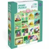 6 Lat+|3 Lata + | Djeco Puzzle opowieść - TRZY MAŁE ŚWINKI 35 el.