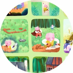 6 Lat+|3 Lata + | Djeco Puzzle opowieść - TRZY MAŁE ŚWINKI 35 el.