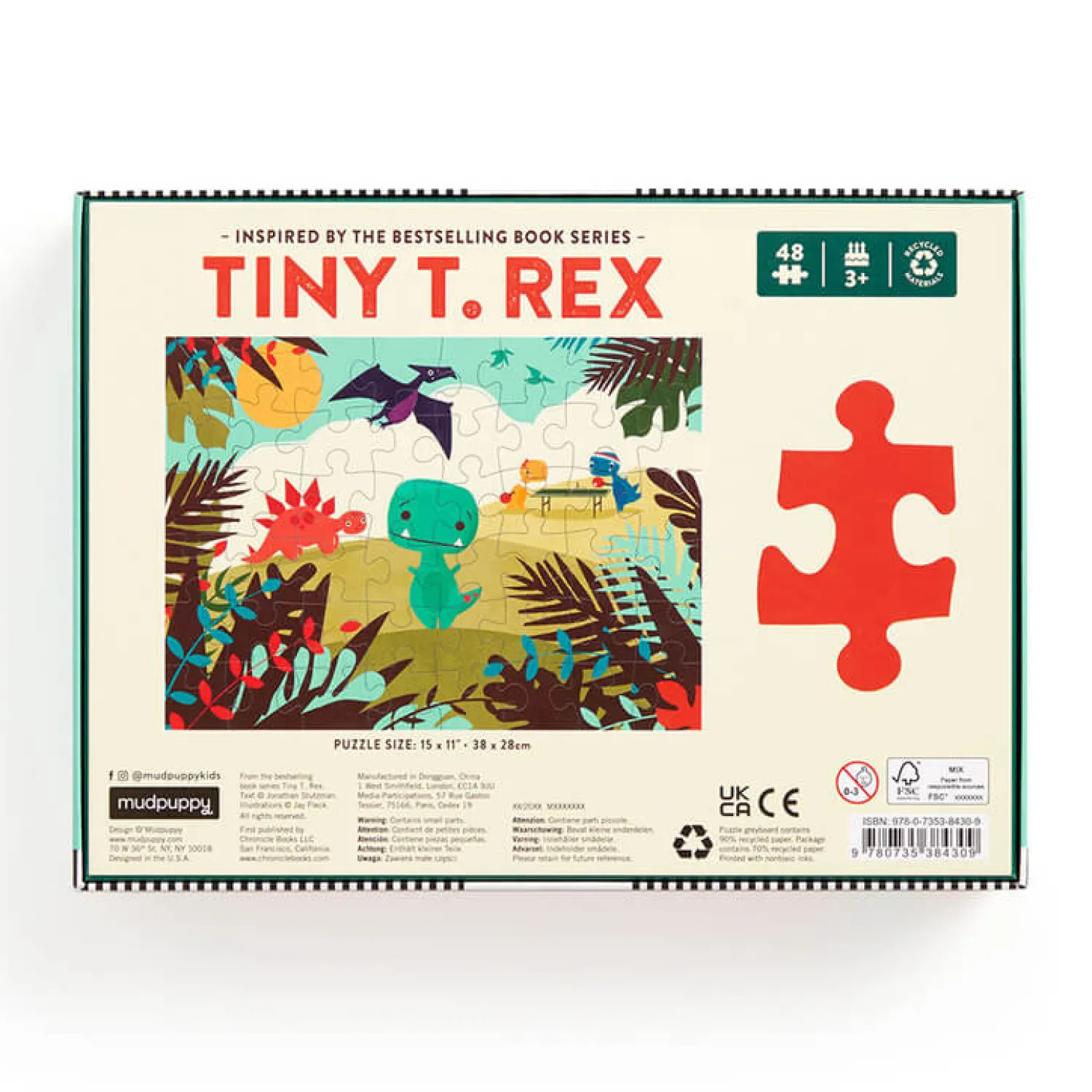 Puzzle | Mudpuppy Puzzle Tiny T.rex 48 elementów 3+