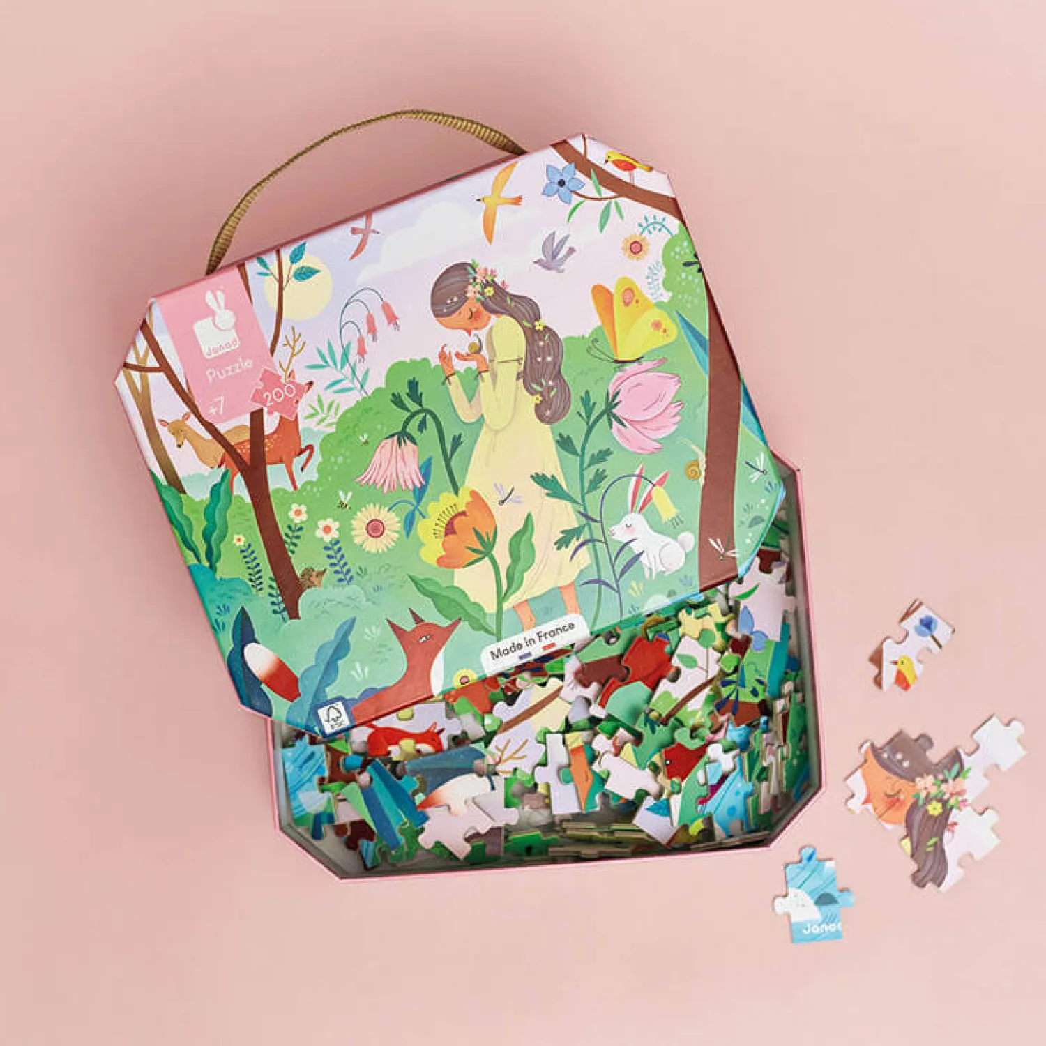 8 Lat+|6 Lat+ | Janod Puzzle w walizce Matka natura 200 elementów