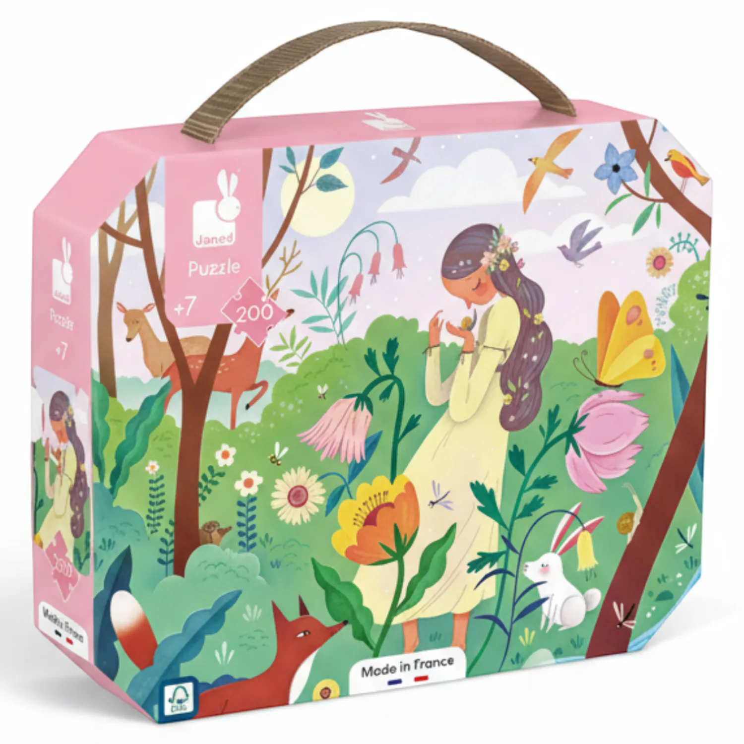 8 Lat+|6 Lat+ | Janod Puzzle w walizce Matka natura 200 elementów