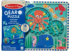 3 Lata +|4 Lata + | Melissa & Doug Puzzle z zębatkami Podwodny świat