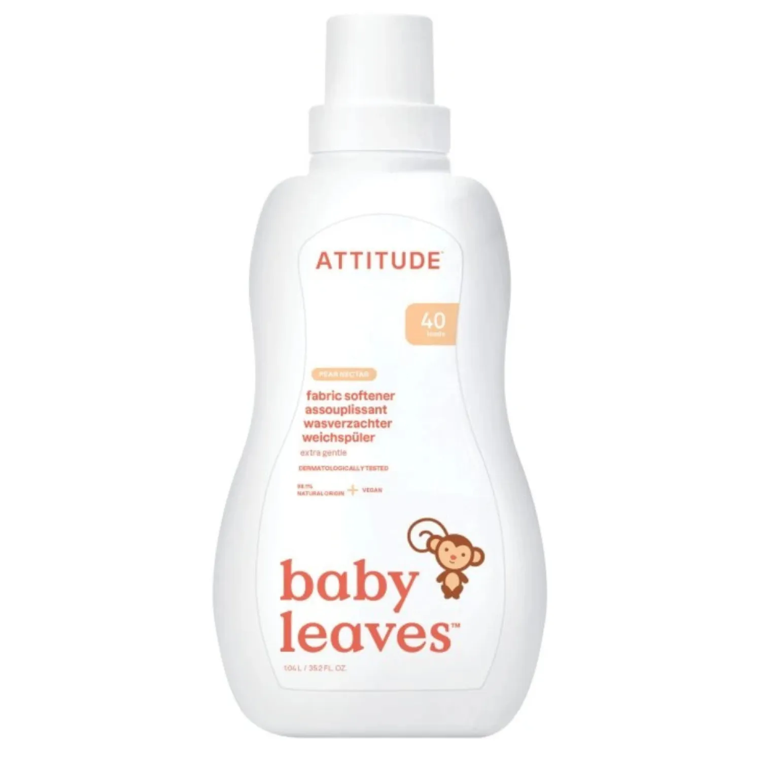 Porządek W Domu | Attitude Płyn do płukania ubranek dziecięcych Pear Nectar, 1L