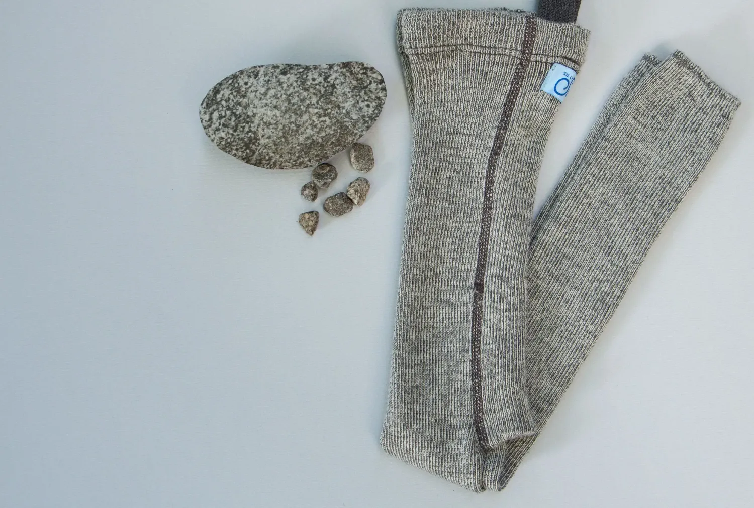 Małe Stópki | Silly Silas Rajstopki wełniane bez stópek Footless - Granite Grey
